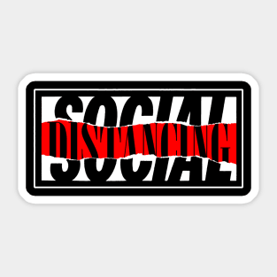 social distancing Sticker